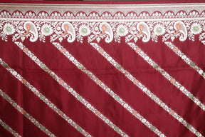 Wine Pure Banarasi Silk Saree - Keya Seth Exclusive