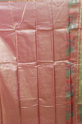 Olive Blended Tissue Kanjivaram Saree