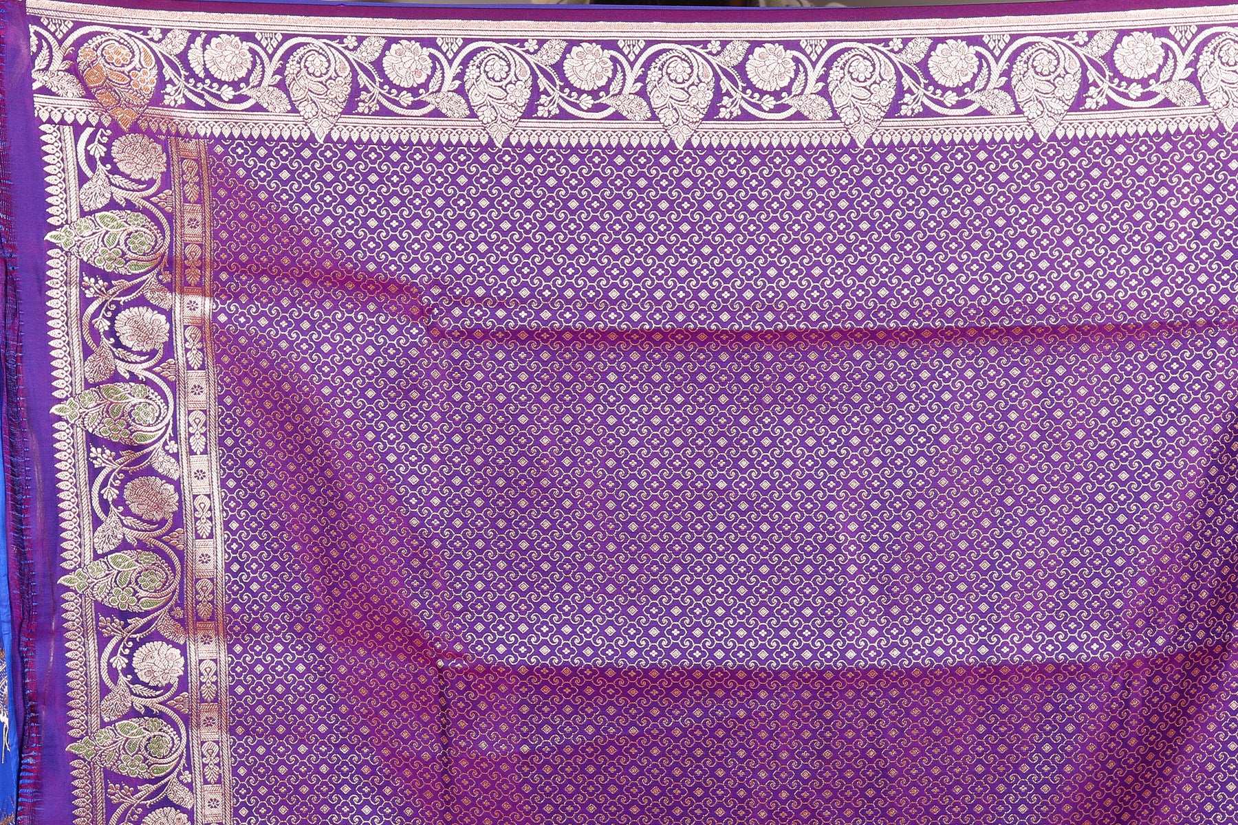 Violet Pure Banarasi Silk Saree - Keya Seth Exclusive