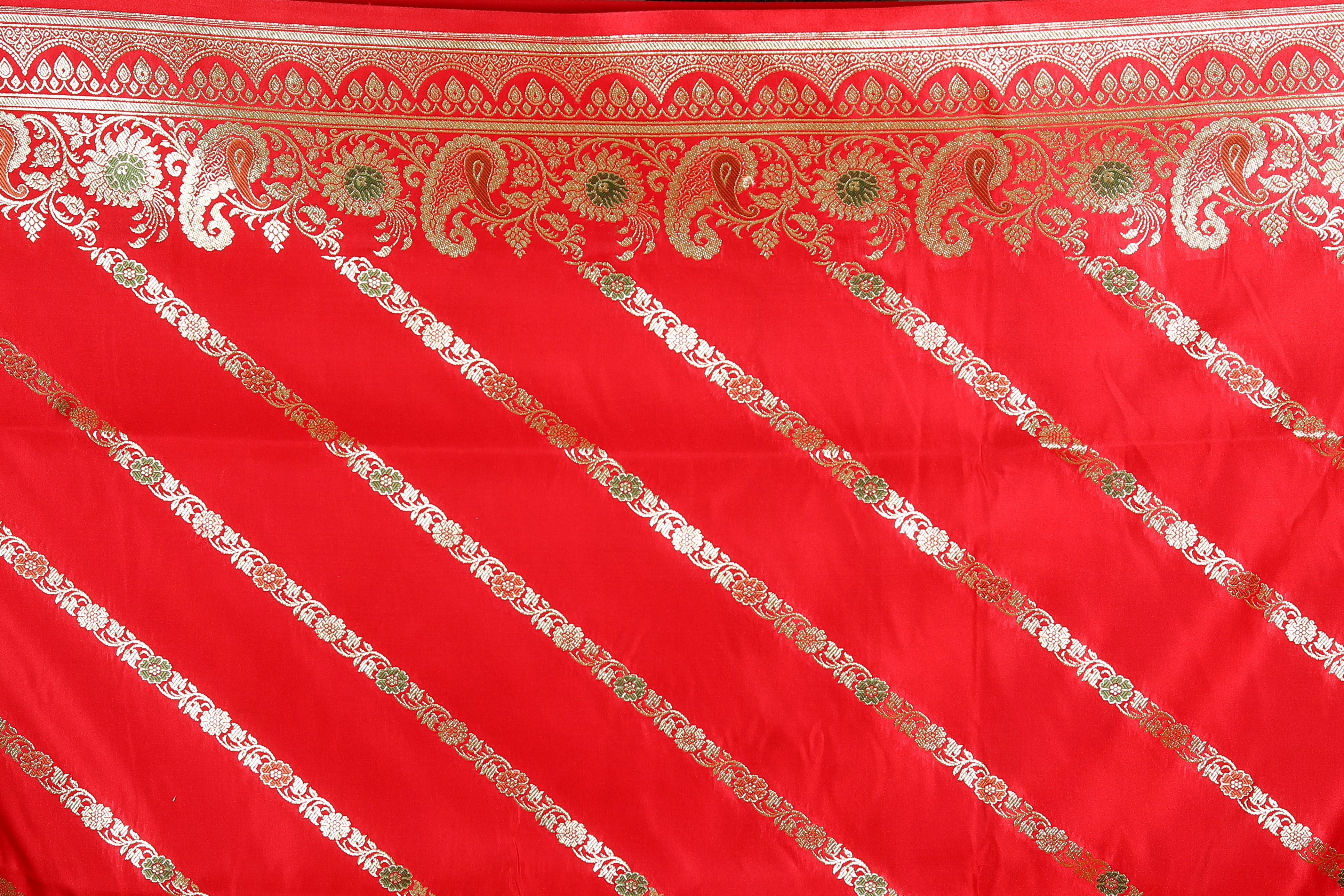 Red Pure Banarasi Silk Saree - Keya Seth Exclusive