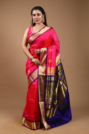 Pink Blended Pattu Silk Saree