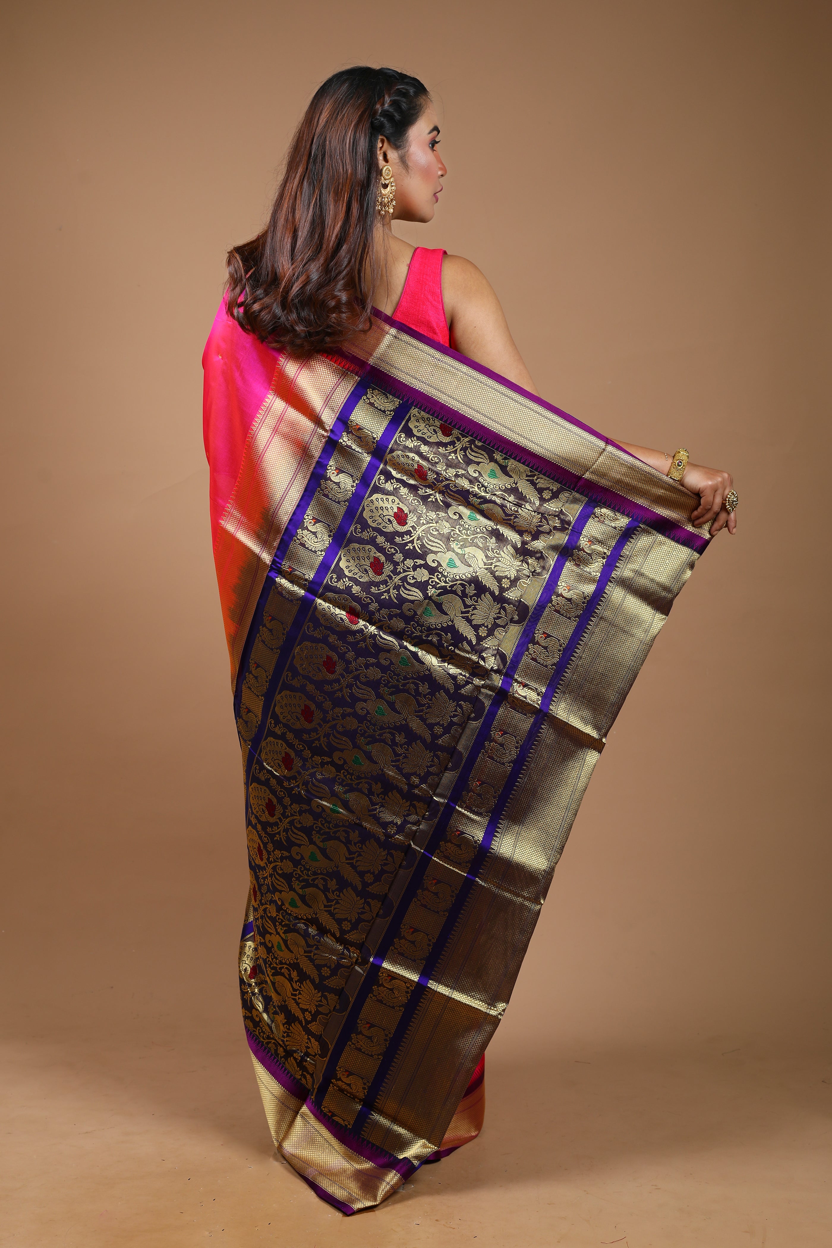 Pink Blended Pattu Silk Saree