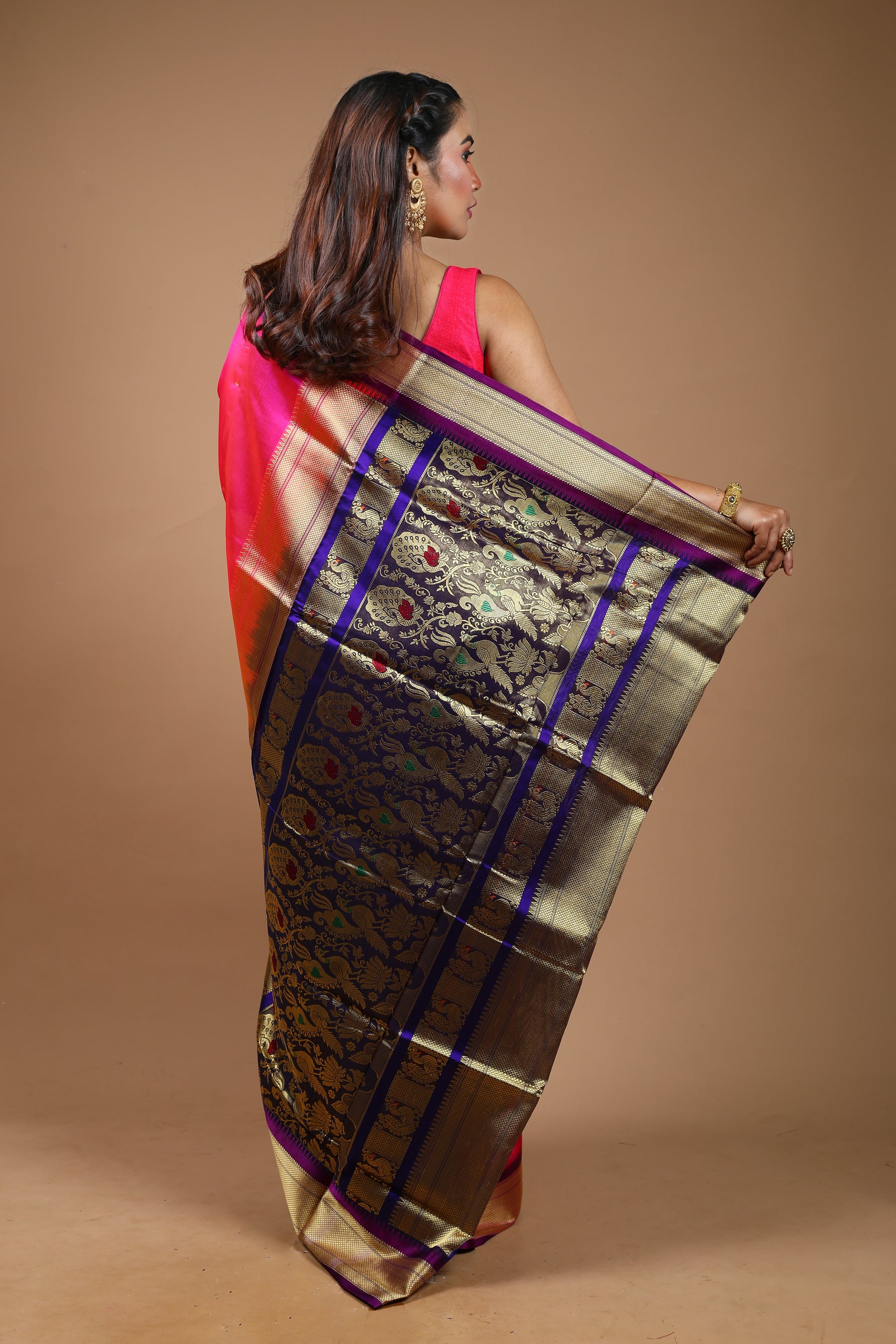 Pink Blended Pattu Silk Saree