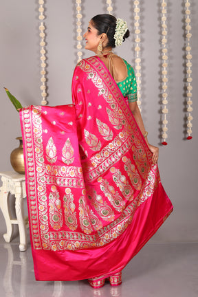 Pink Pure Banarasi Silk Saree - Keya Seth Exclusive