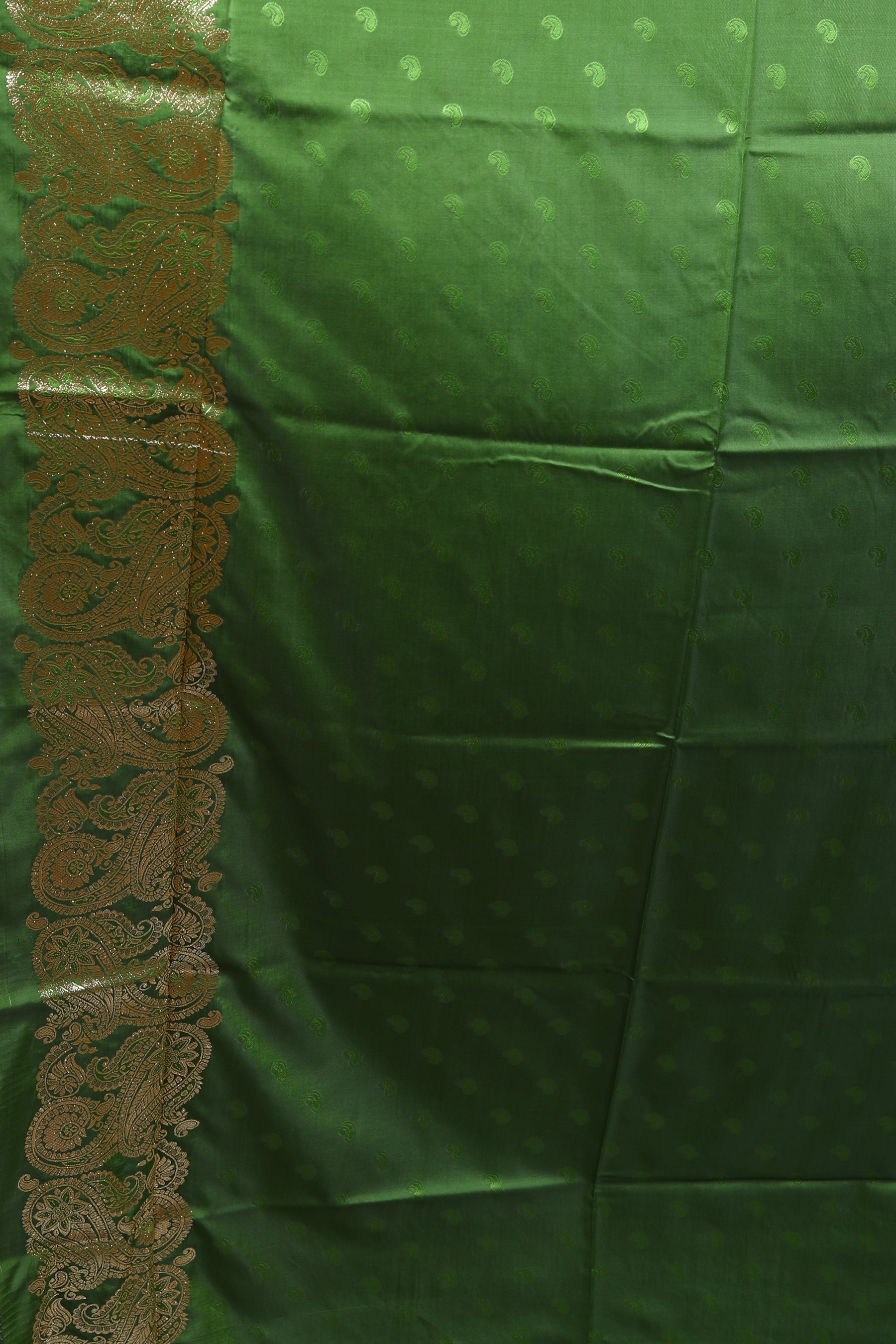 Leaf Green Blended Satin Silk