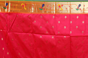 Orange Blended Paithani Silk Saree