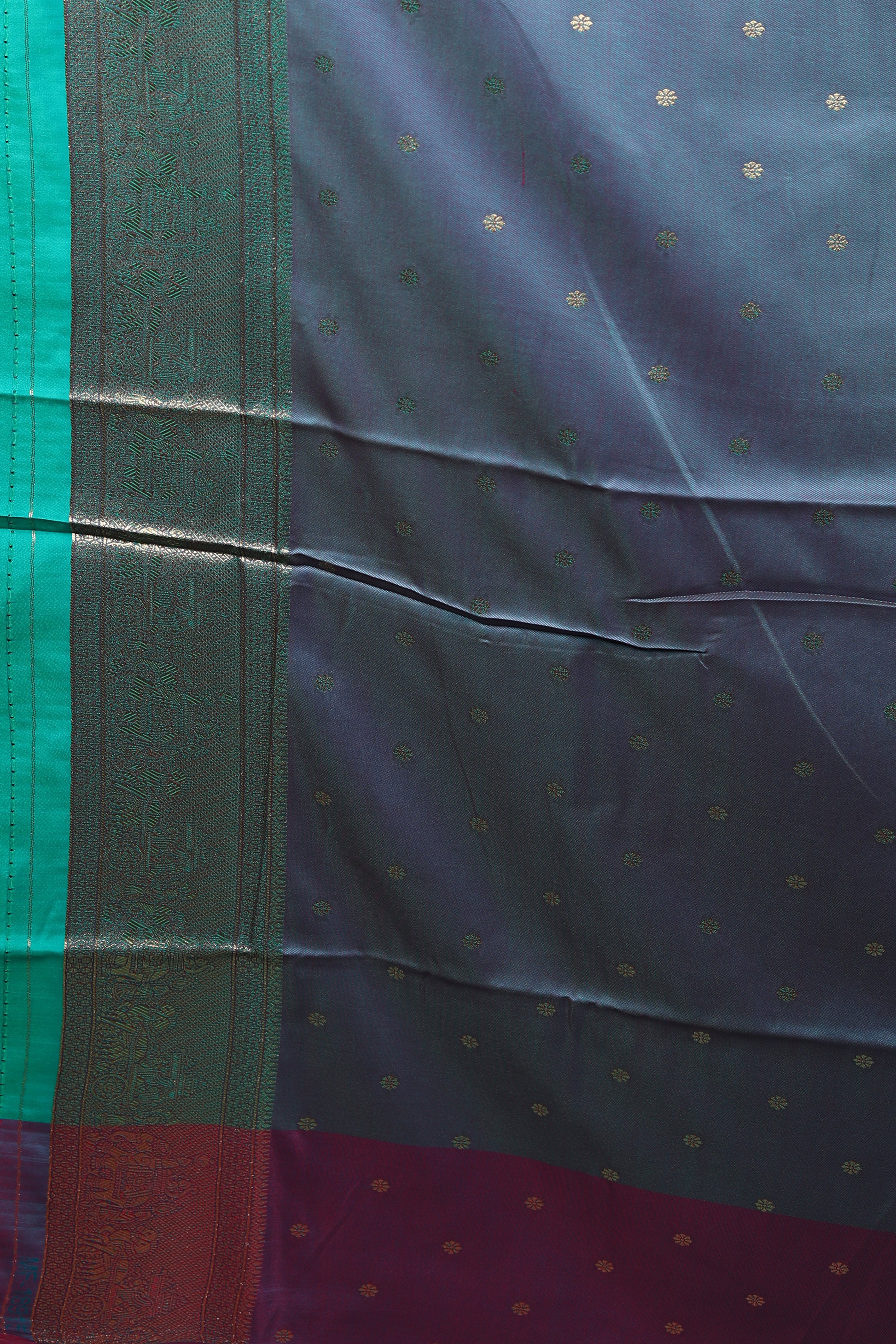 Sea Green Blended Silk Saree