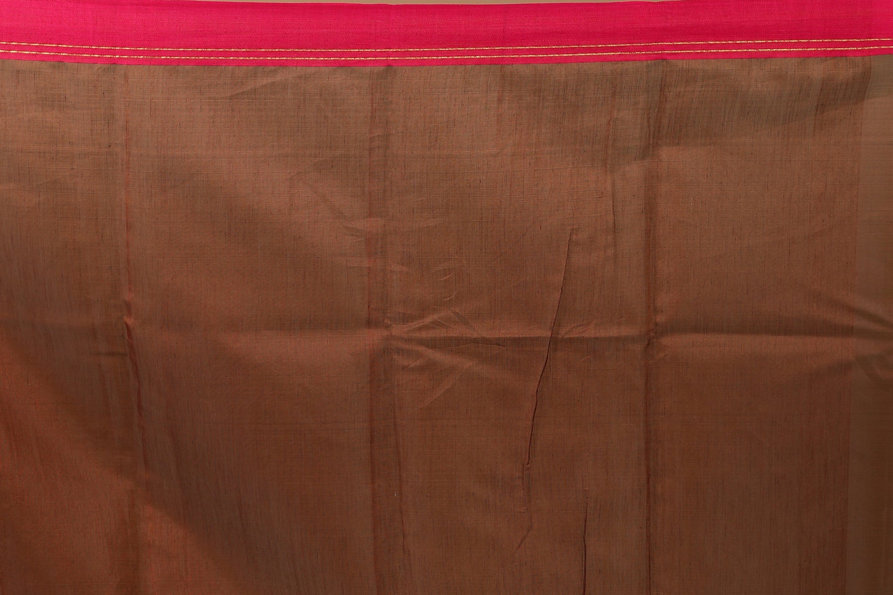 Brown Pure Muslin Saree