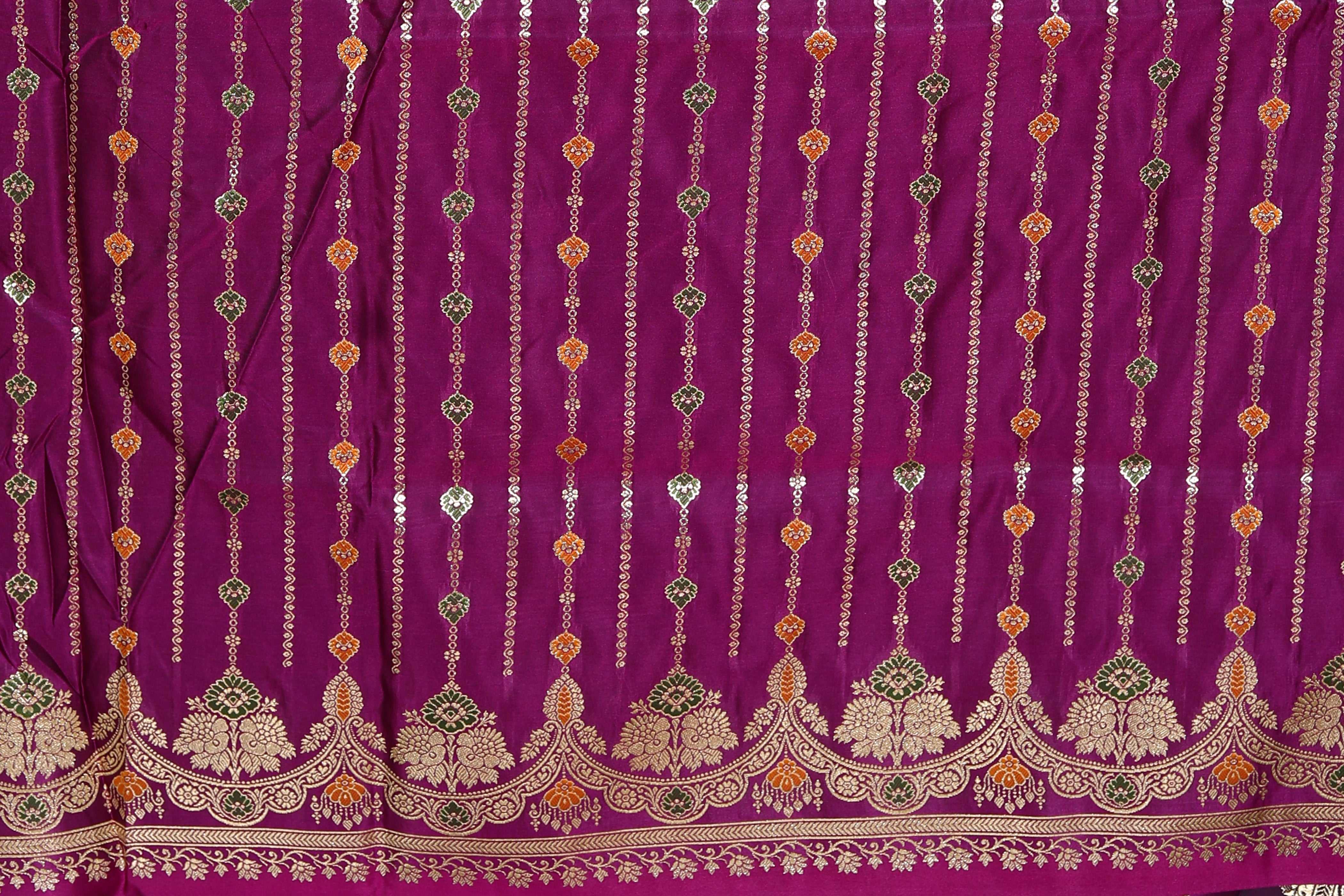 Purple Pure Banarasi Silk Saree - Keya Seth Exclusive