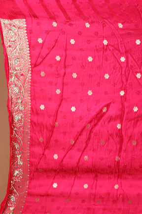 Designer Green Satin Silk Saree