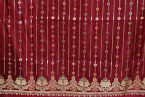 Maroon Pure Banarasi Silk Saree - Keya Seth Exclusive