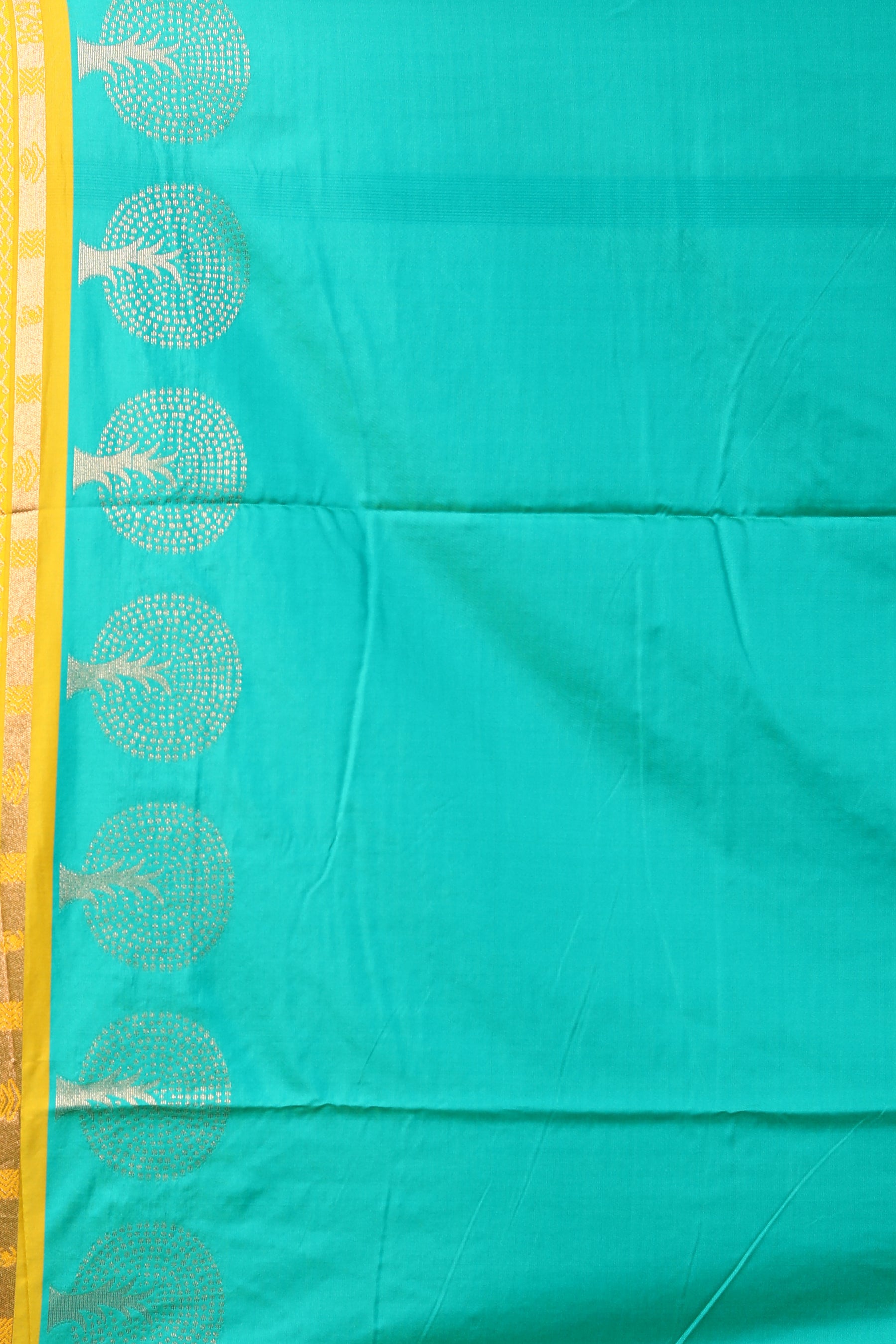Designer Olive Green Blended Silk Saree