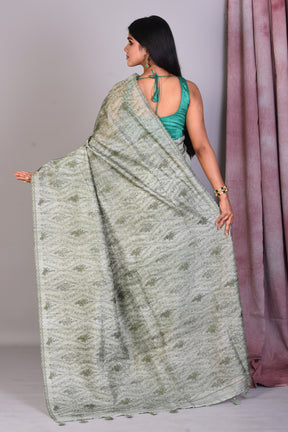 Pesta Blended Tussar Saree with Threadwork - Keya Seth Exclusive