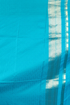 Blue Blended Silk Saree