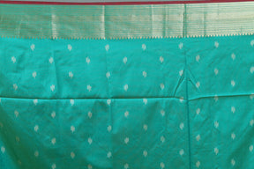 Yellow Blended Ikkat Silk Saree