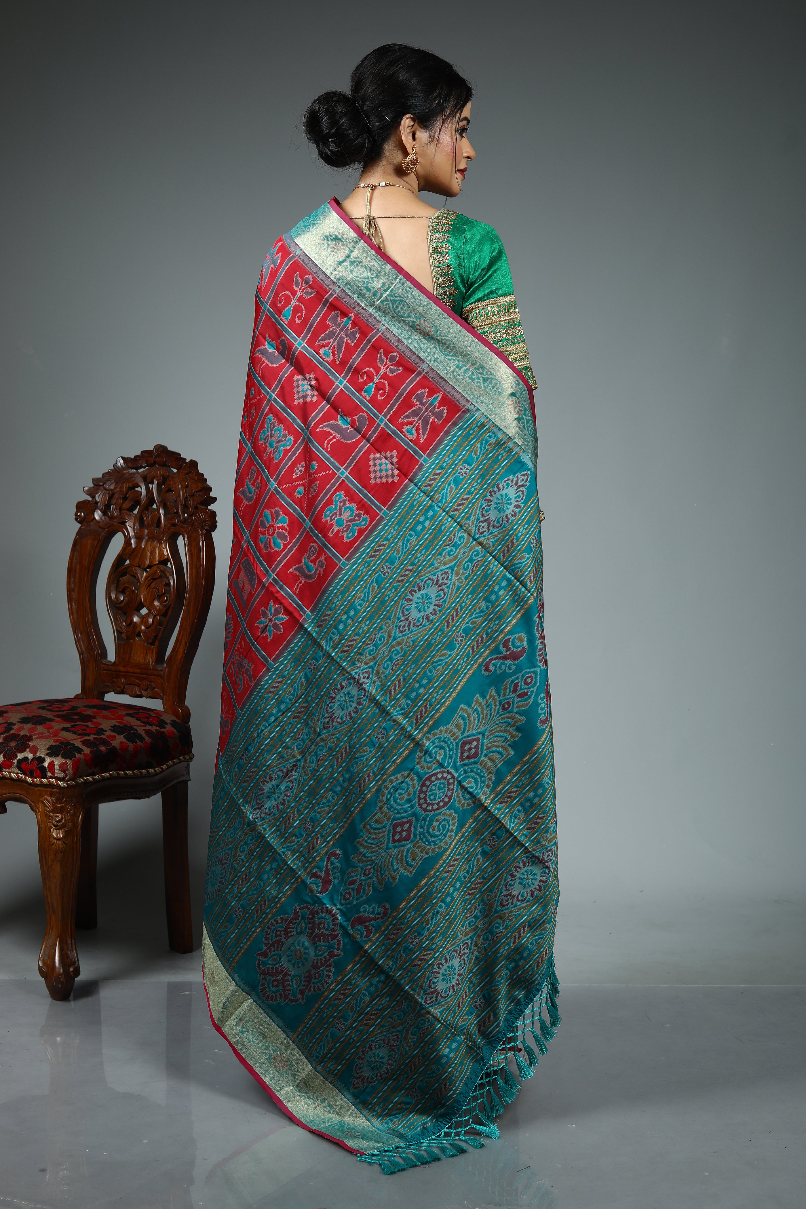 Maroon Blended Handloom Silk Saree
