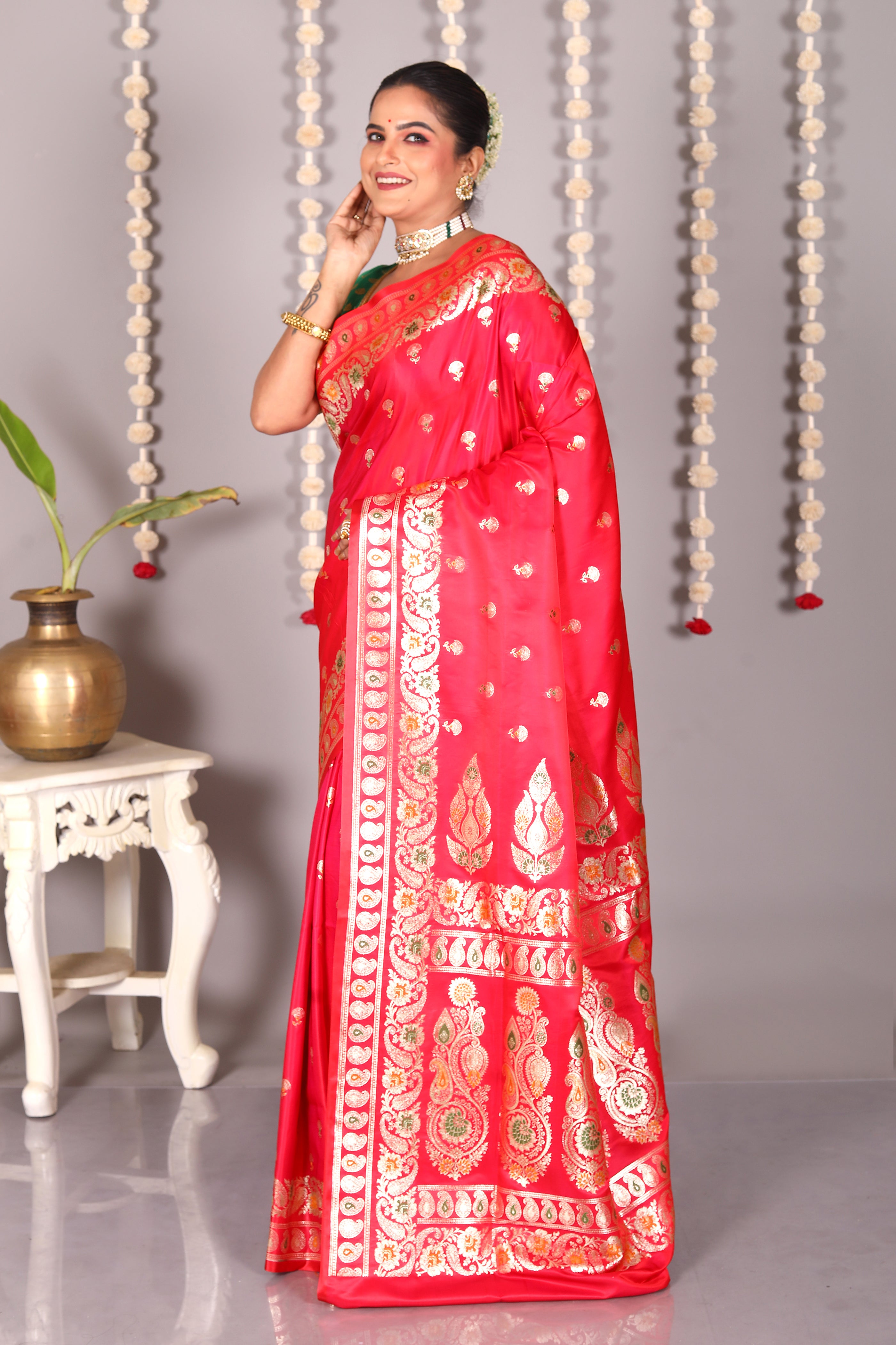 Pink Pure Banarasi Silk Saree - Keya Seth Exclusive