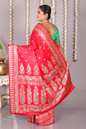 Pink Pure Banarasi Silk Saree - Keya Seth Exclusive
