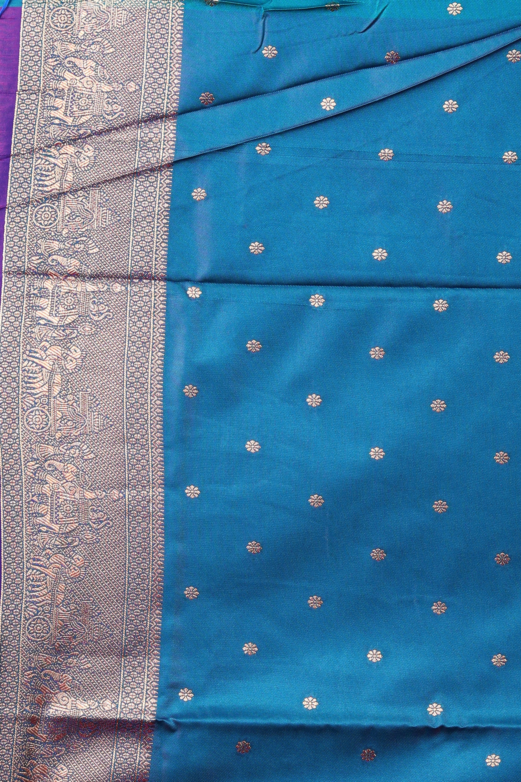 Purple Blended Katan Silk Saree