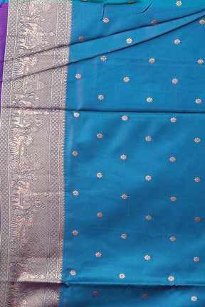 Purple Blended Katan Silk Saree