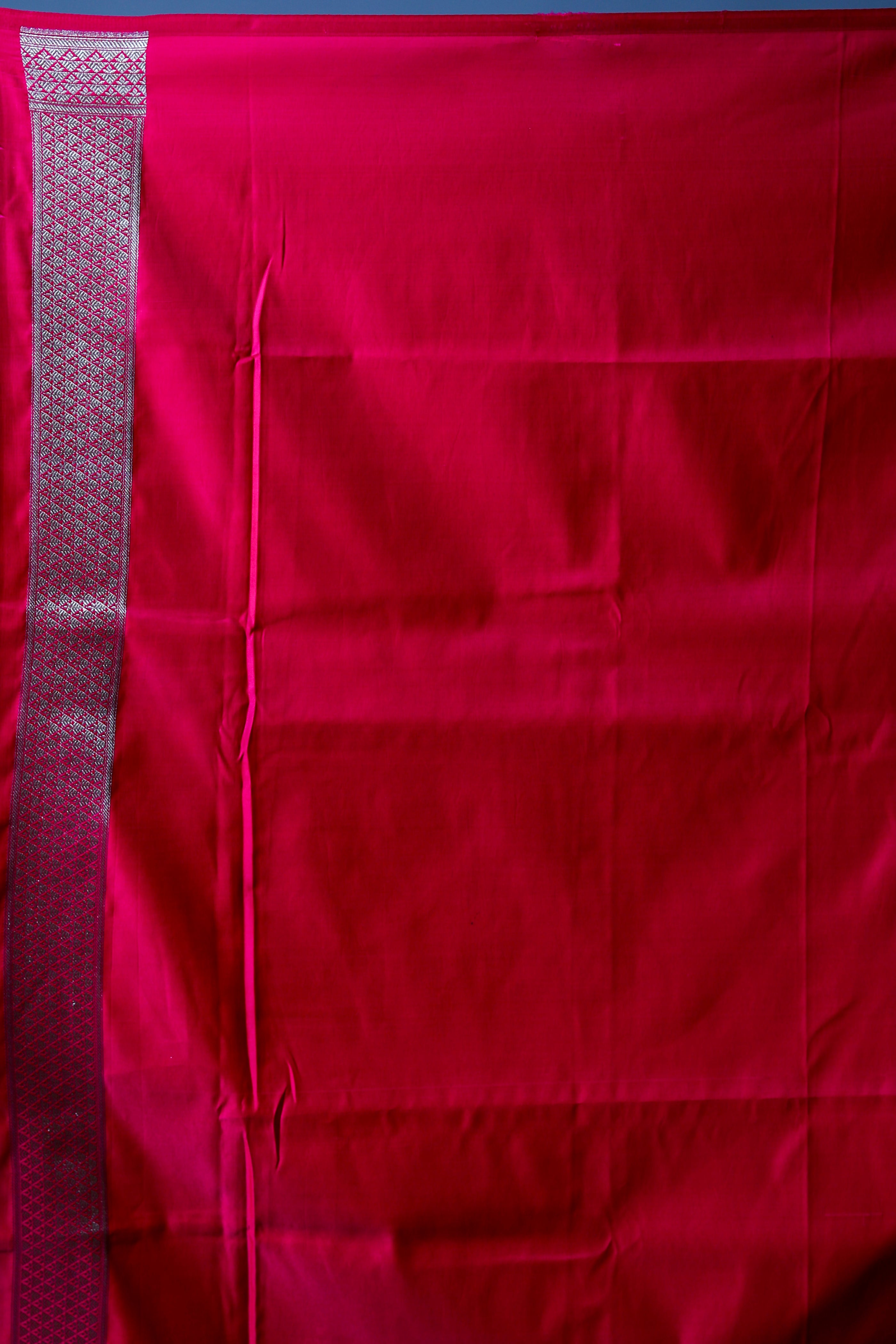 Deep Pink Blended Katan Silk Saree