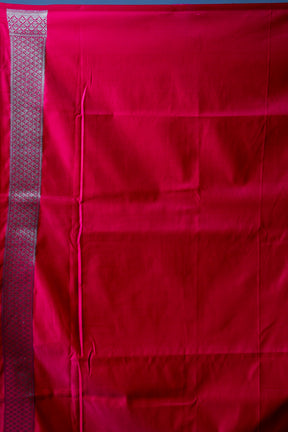 Deep Pink Blended Katan Silk Saree