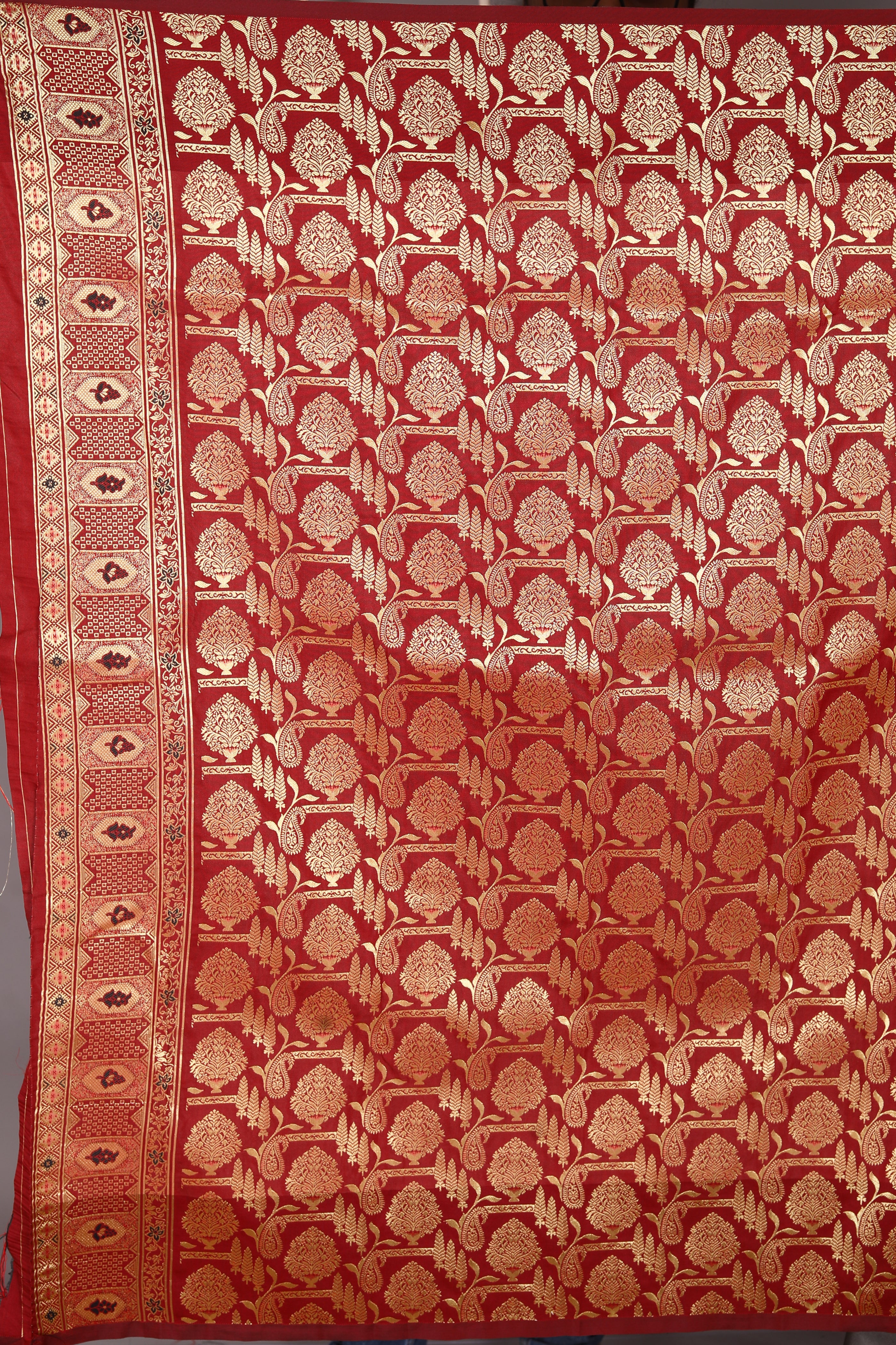 Grey Blended Katan Silk Saree - Keya Seth Exclusive