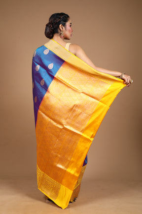 Blue Pure Katan Silk Saree