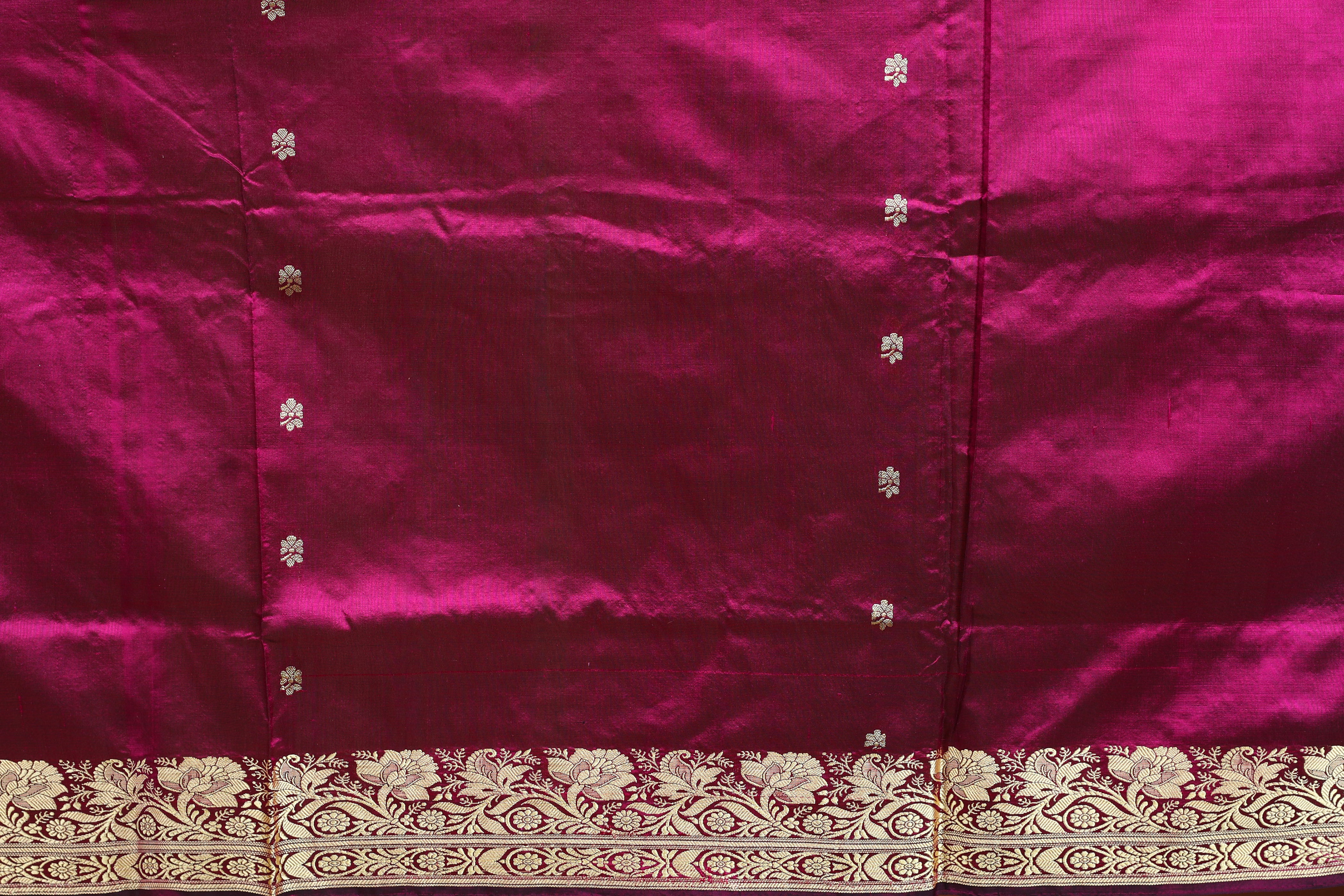 Magenta Pure Katan Silk Saree