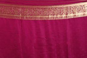 Magenta Blended Satin Silk Saree