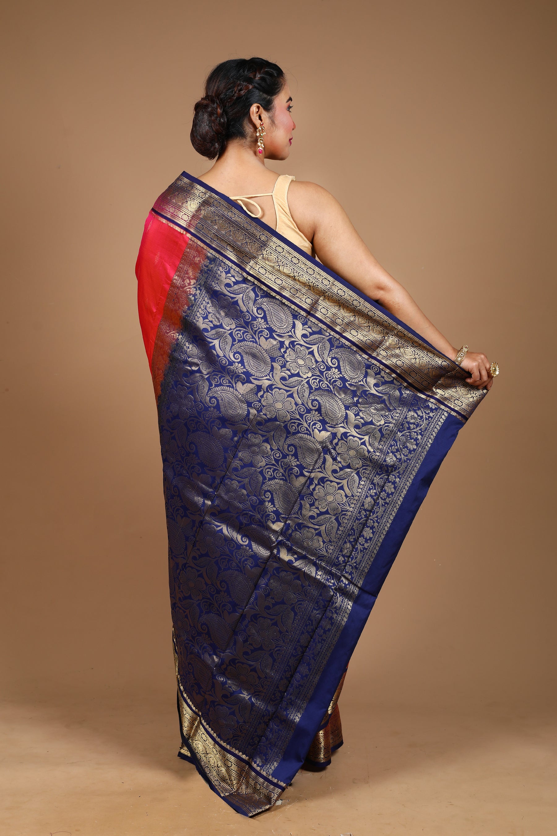 Pink Blended Kanjivaram Silk Saree