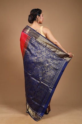 Pink Blended Kanjivaram Silk Saree