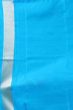 Blue Blended Mushro Silk Saree