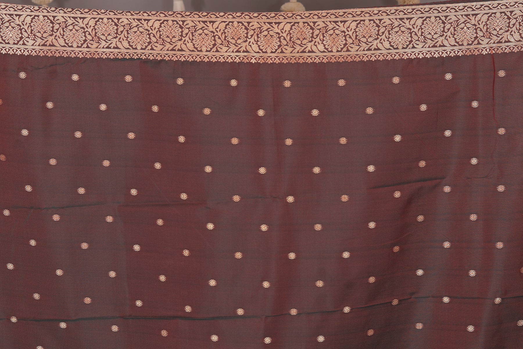 Dual Tone Brown Blended Mashru Silk Saree - Keya Seth Exclusive