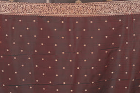 Dual Tone Brown Blended Mashru Silk Saree - Keya Seth Exclusive