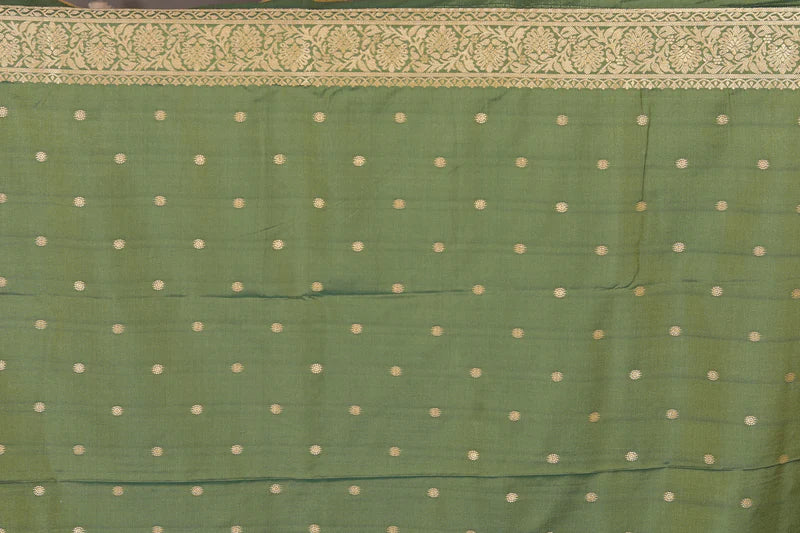 Green Blended Mashru Silk Saree - Keya Seth Exclusive