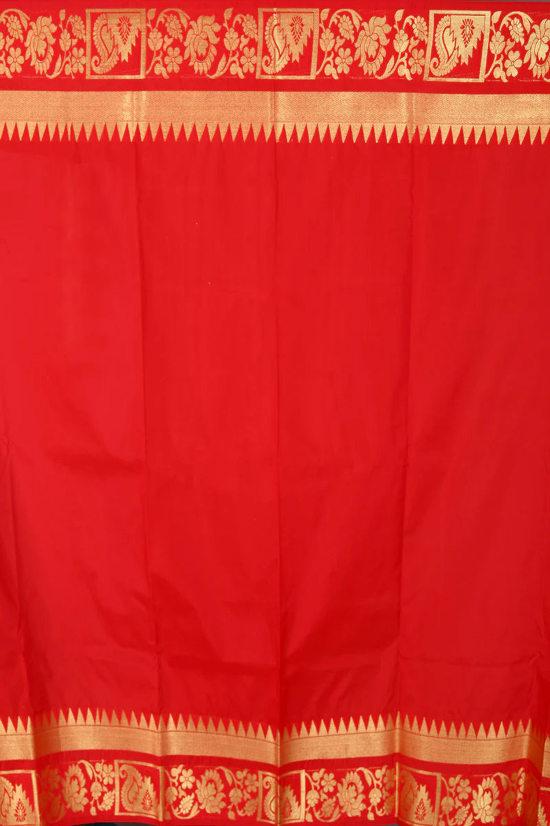 Blue Blended Kanjivaram Silk Saree - Keya Seth Exclusive