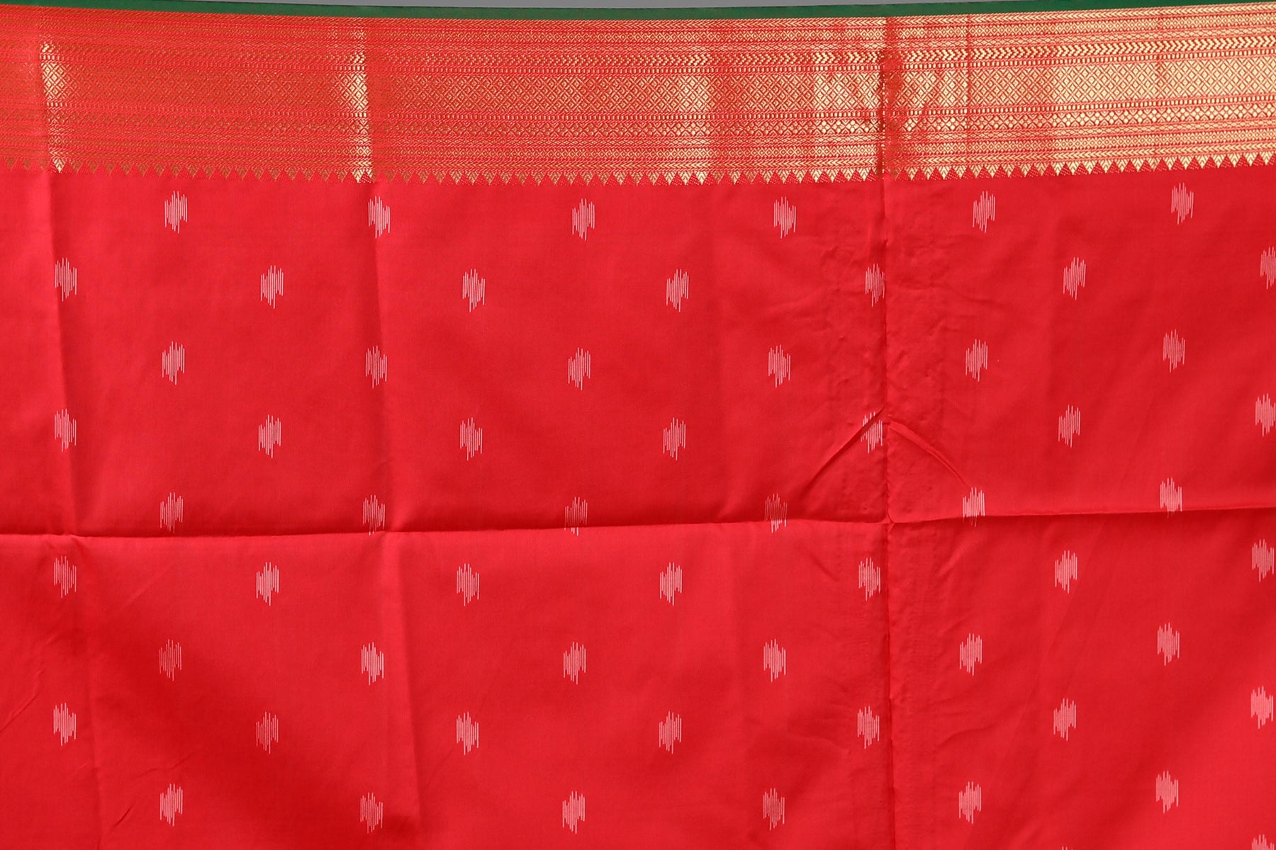 Orange Blended Ikkat Silk Saree