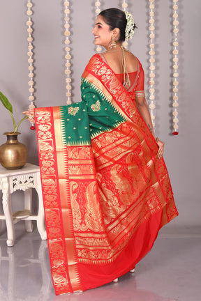Green Blended Kanjivaram Silk Saree - Keya Seth Exclusive