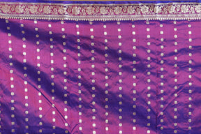 Purple Pure Katan Silk Saree
