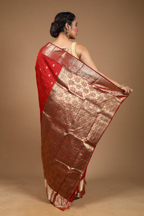 Maroon Pure Kanjivaram Silk Saree