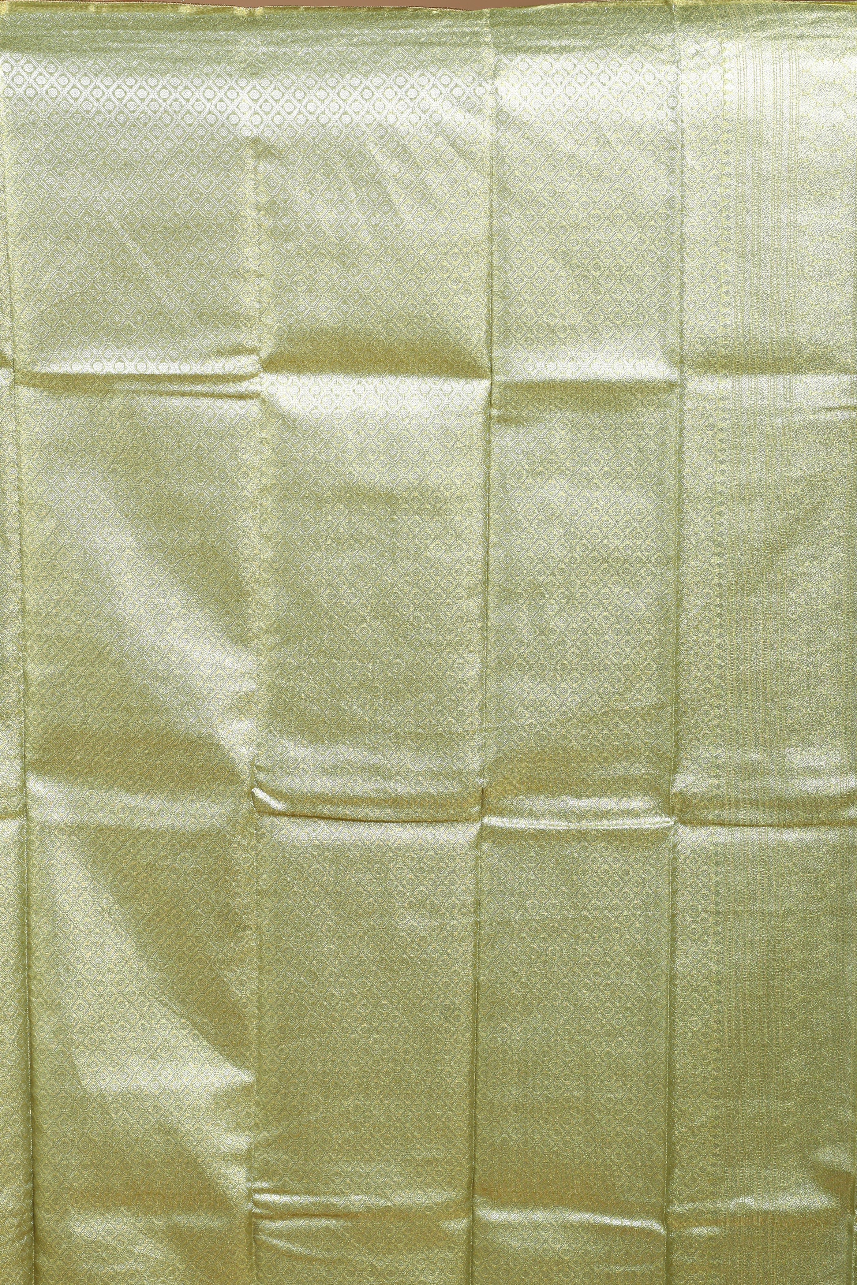 Light Green Blended Tissue Kanjivaram Silk Saree