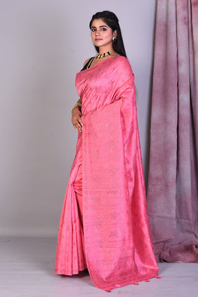 Light Pink Blended Art Silk Saree with Sequence Work - Keya Seth Exclusive