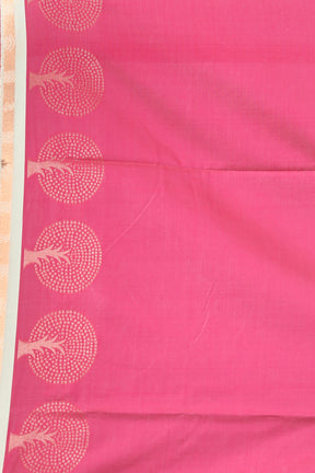 Light Pink Blended Katan Silk Saree