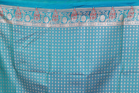 Firoza Blue Pure Banarasi Silk Saree - Keya Seth Exclusive