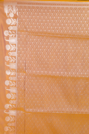 Brown Blended Mashru Katan Banarasi Silk Saree - Keya Seth Exclusive