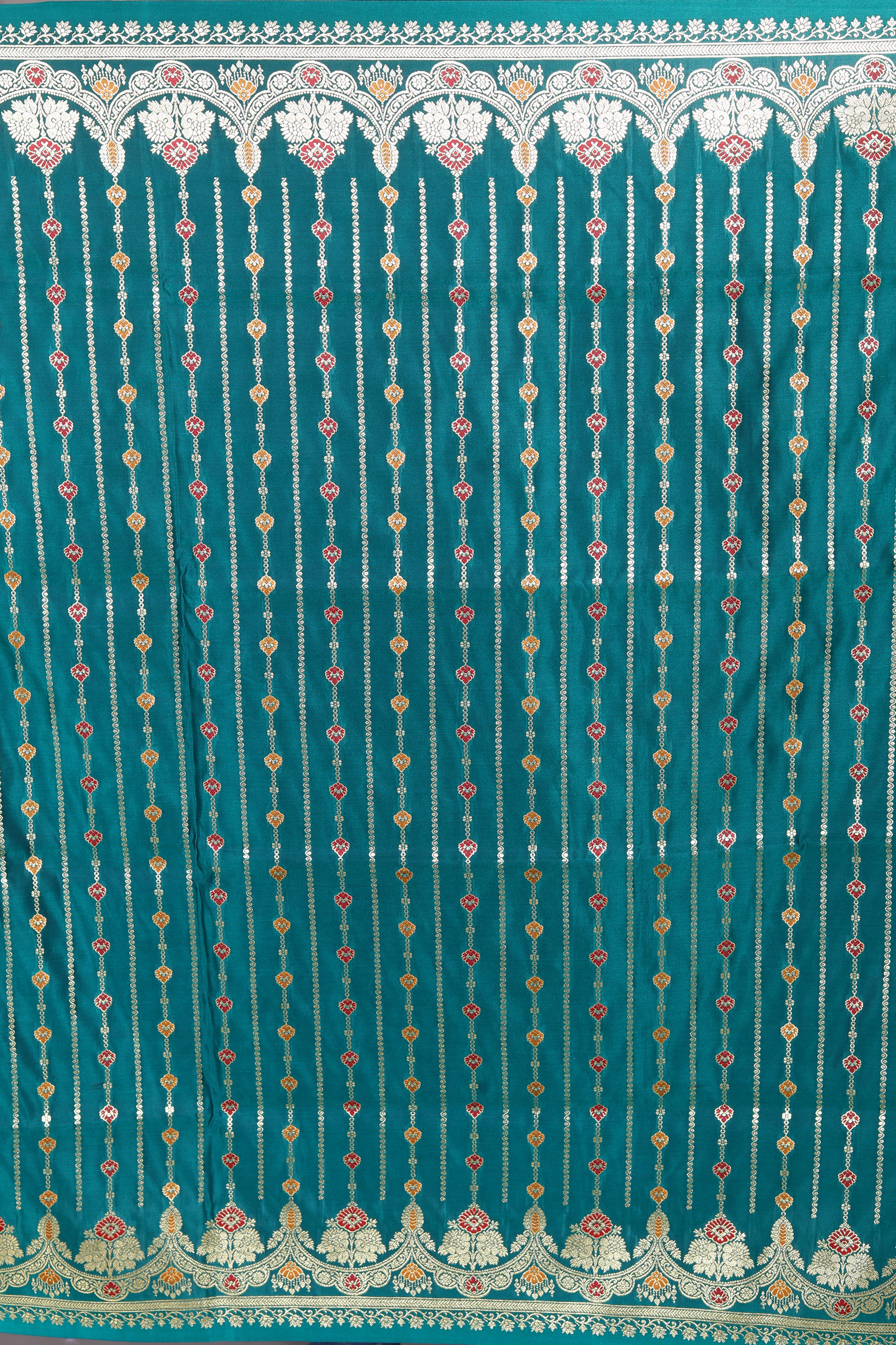 Bottle Green Pure Banarasi Silk Saree - Keya Seth Exclusive