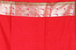 Red Pure Katan Silk Saree - Keya Seth Exclusive