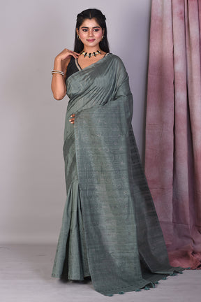 Moss Green Blended Art Silk Saree with Sequence Work - Keya Seth Exclusive