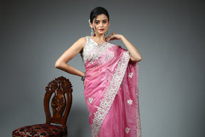 Pink Blended Jimmy Choo Saree